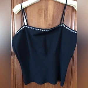 Kenneth Cole Black Knit Crop Top, Size XL